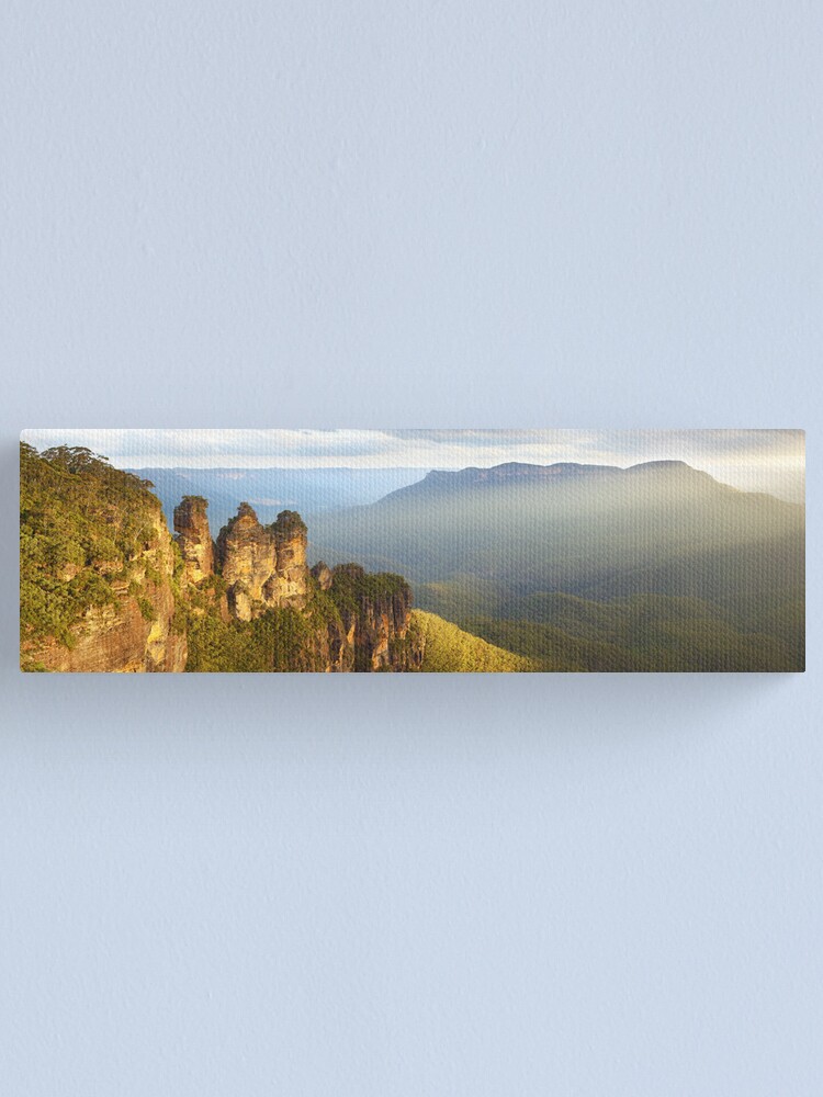 Alternate view of Three Sisters Sunset, Blue Mountains, NSW, Australia Canvas Print