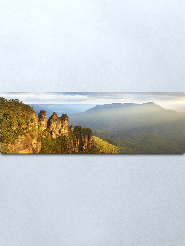 Alternate view of Three Sisters Sunset, Blue Mountains, NSW, Australia Metal Print