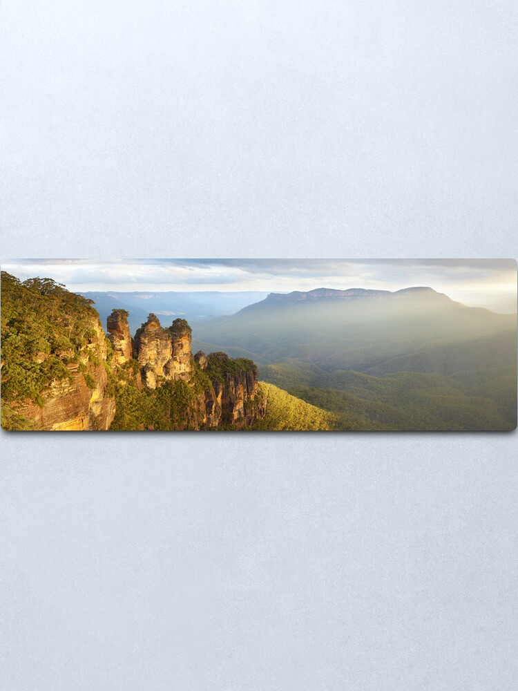 Alternate view of Three Sisters Sunset, Blue Mountains, NSW, Australia Metal Print