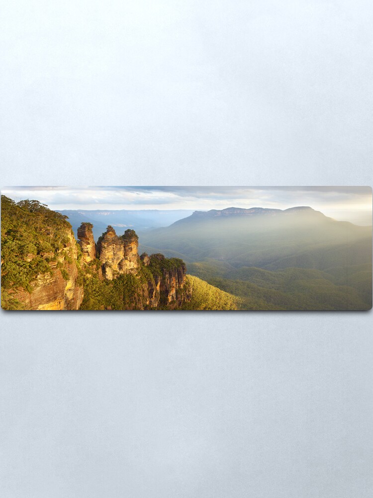Alternate view of Three Sisters Sunset, Blue Mountains, NSW, Australia Metal Print