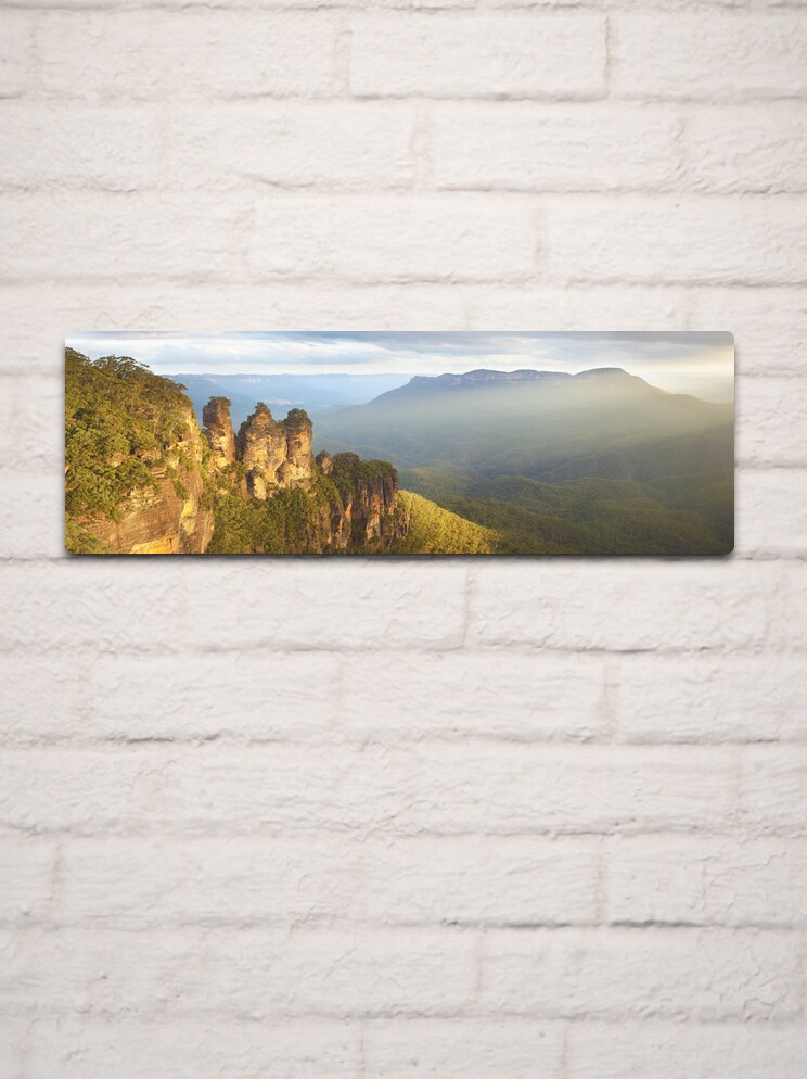 Thumbnail 2 of 4, Metal Print, Three Sisters Sunset, Blue Mountains, NSW, Australia designed and sold by Michael Boniwell.