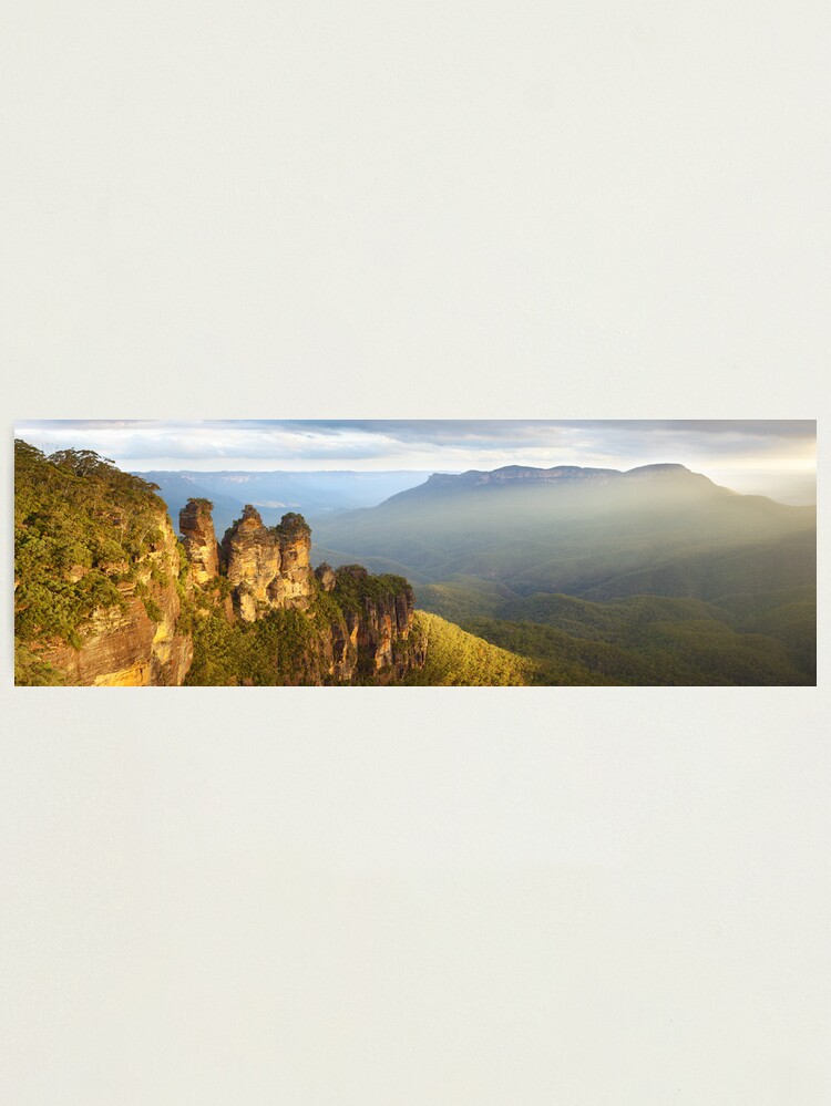 Alternate view of Three Sisters Sunset, Blue Mountains, NSW, Australia Photographic Print