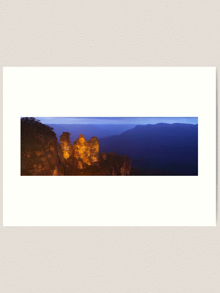 Alternate view of Three Sisters Dusk, Blue Mountains, Australia Art Print