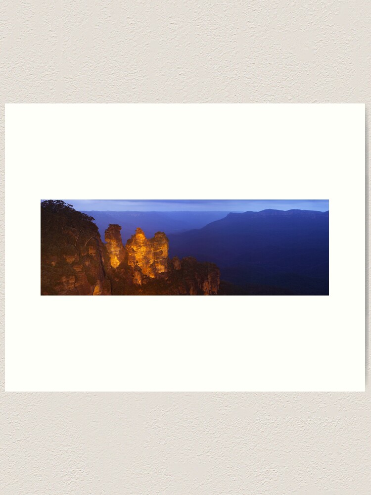 Alternate view of Three Sisters Dusk, Blue Mountains, Australia Art Print