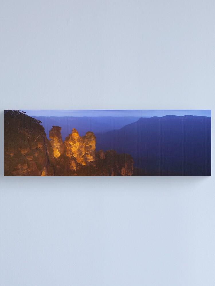 Alternate view of Three Sisters Dusk, Blue Mountains, Australia Canvas Print