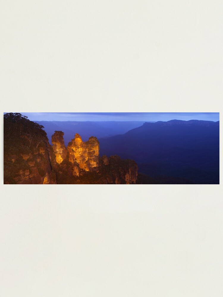 Alternate view of Three Sisters Dusk, Blue Mountains, Australia Photographic Print