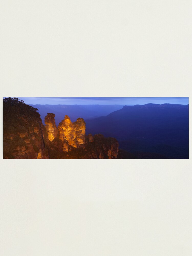 Alternate view of Three Sisters Dusk, Blue Mountains, Australia Photographic Print