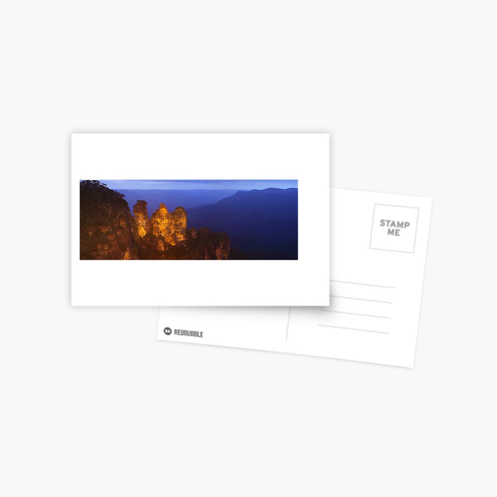 Three Sisters Dusk, Blue Mountains, Australia Postcard