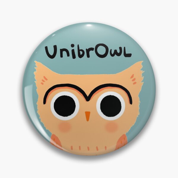 Item preview, UnibrOwl | Unibrow Owl | Funny Cute Owl Illustration designed and sold by Jenn Inashvili.