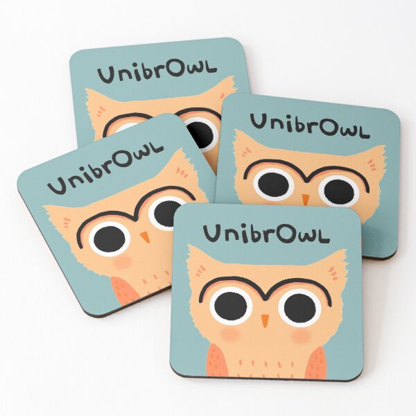 Item preview, UnibrOwl | Unibrow Owl | Funny Cute Owl Illustration designed and sold by Jenn Inashvili.