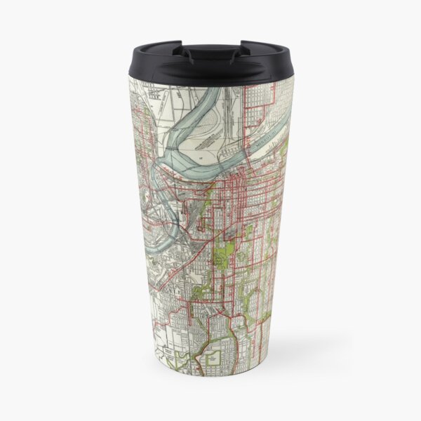 Vintage Map of Kansas City Missouri (1920) Travel Mug