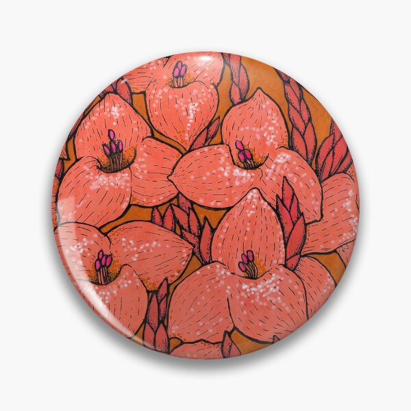 Item preview, Puya Flowers Botanical Tropical Floral Pattern Coral Orange designed and sold by Julia Khoroshikh.