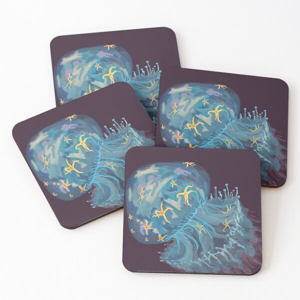 Item preview, Starfish on a Blue Seajelly designed and sold by Camo Crow.