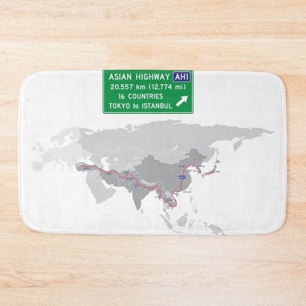 Item preview, Map of Asian Highway AH1 designed and sold by travelwitheric.