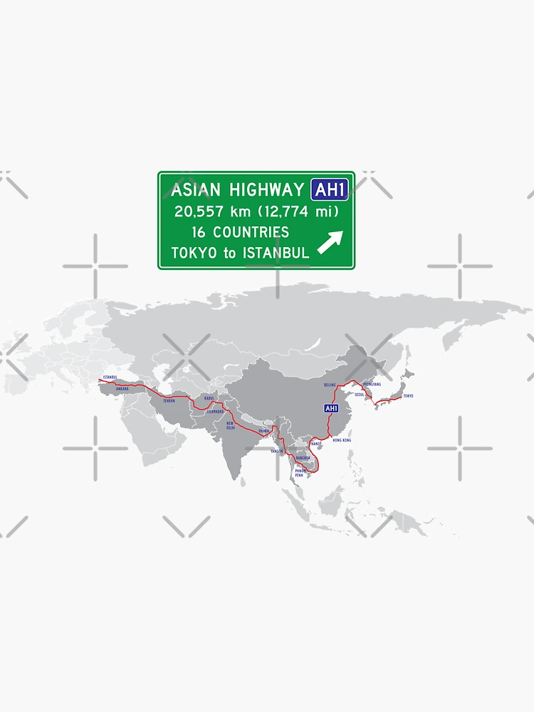 Map of Asian Highway AH1