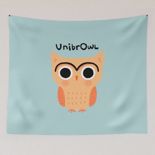 Item preview, UnibrOwl | Unibrow Owl | Funny Cute Owl Illustration designed and sold by Jenn Inashvili.