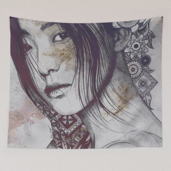 Item preview, Stoic: Violet | japanese woman with mandalas designed and sold by Marco Paludet.