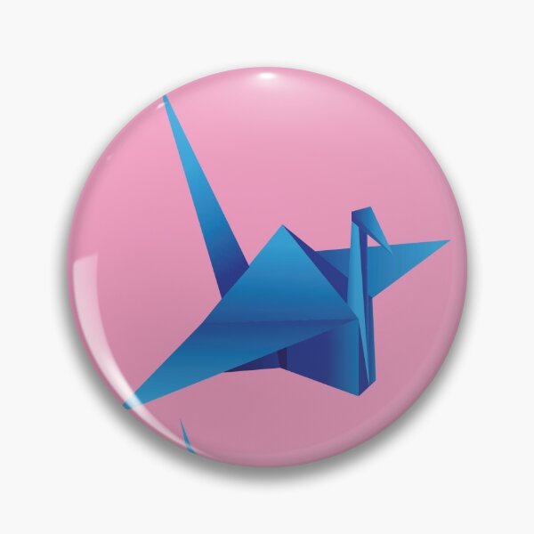 Item preview, blue paper cranes with pink background designed and sold by awesomelyaj.