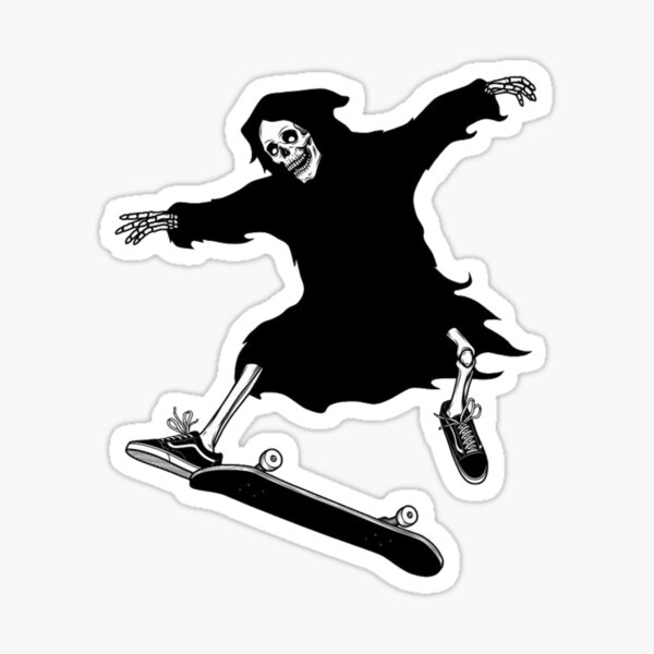 Grim Reaper Underwear Humor Skateboard Guitar Phone Sticker / Sticker MatL