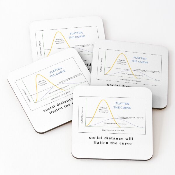 Item preview, social distancing will stay home the curve designed and sold by hobbystore0-0.