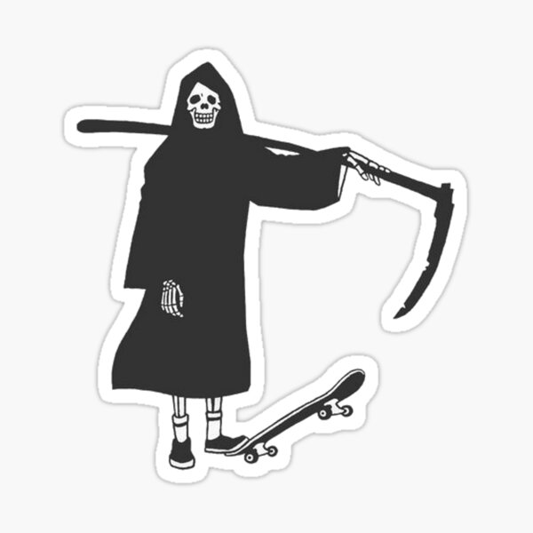Grim Reaper Skate Stickers | Redbubble