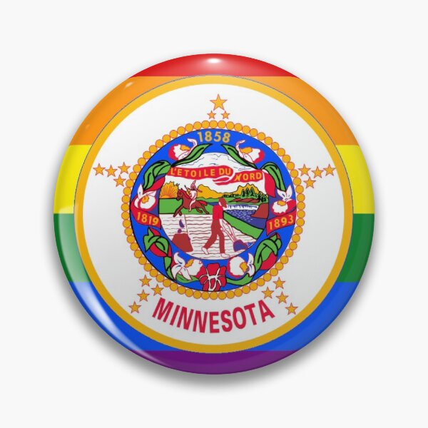 Item preview, Minnesota Flag Gay Pride Rainbow  designed and sold by RBEnt.