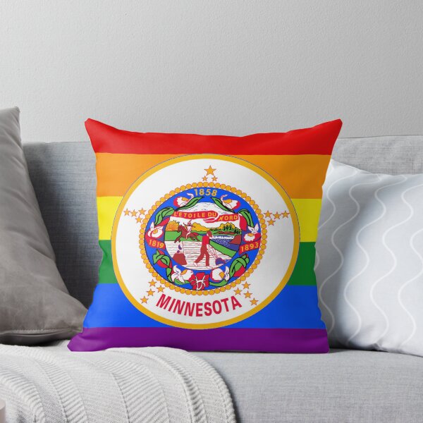 Item preview, Minnesota Flag Gay Pride Rainbow  designed and sold by RBEnt.
