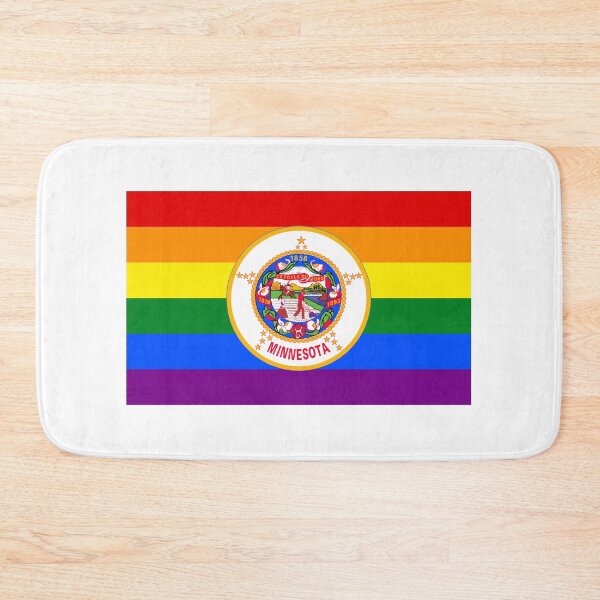 Item preview, Minnesota Flag Gay Pride Rainbow  designed and sold by RBEnt.