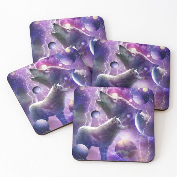 Item preview, Cosmic Wolf Howling At Moon In Space designed and sold by SkylerJHill.