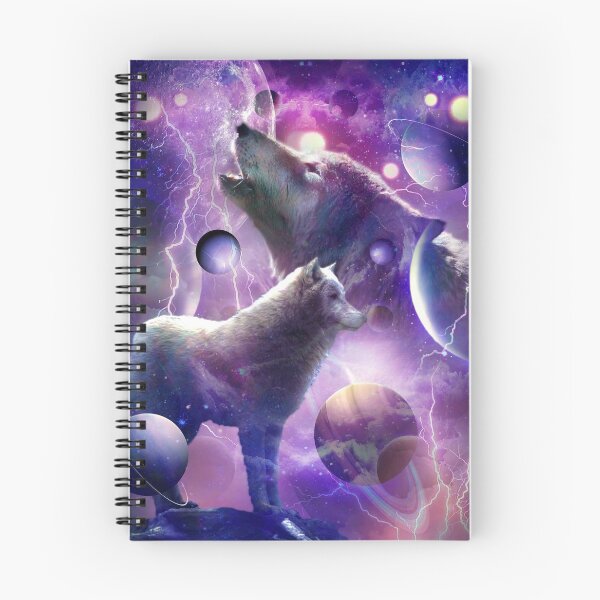 Item preview, Cosmic Wolf Howling At Moon In Space designed and sold by SkylerJHill.