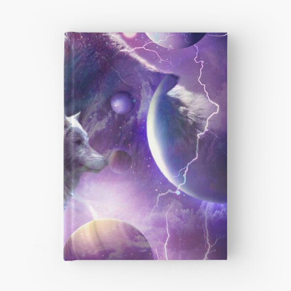 Item preview, Cosmic Wolf Howling At Moon In Space designed and sold by SkylerJHill.