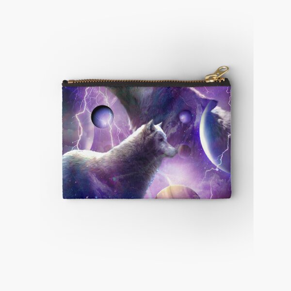 Item preview, Cosmic Wolf Howling At Moon In Space designed and sold by SkylerJHill.