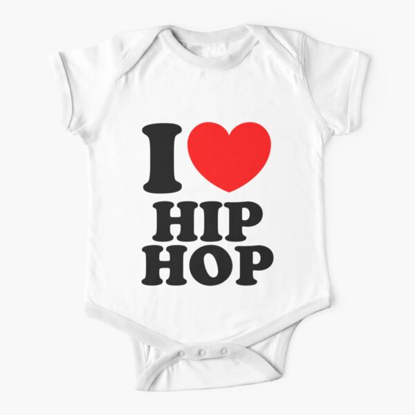 "I Heart Hip Hop" Short Sleeve Baby One-Piece