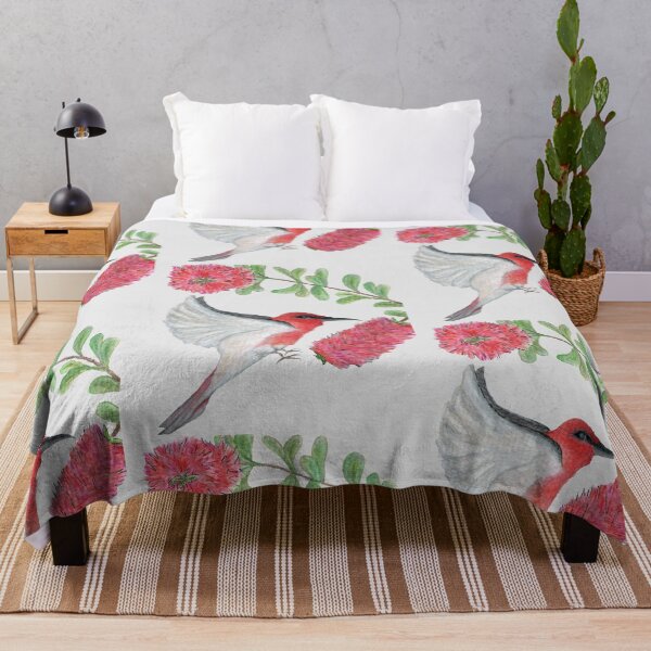 Item preview, Scarlet honeyeater with grey background designed and sold by AussieLogic.