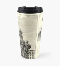 Taza de viaje Statue of Liberty Construction Illustration