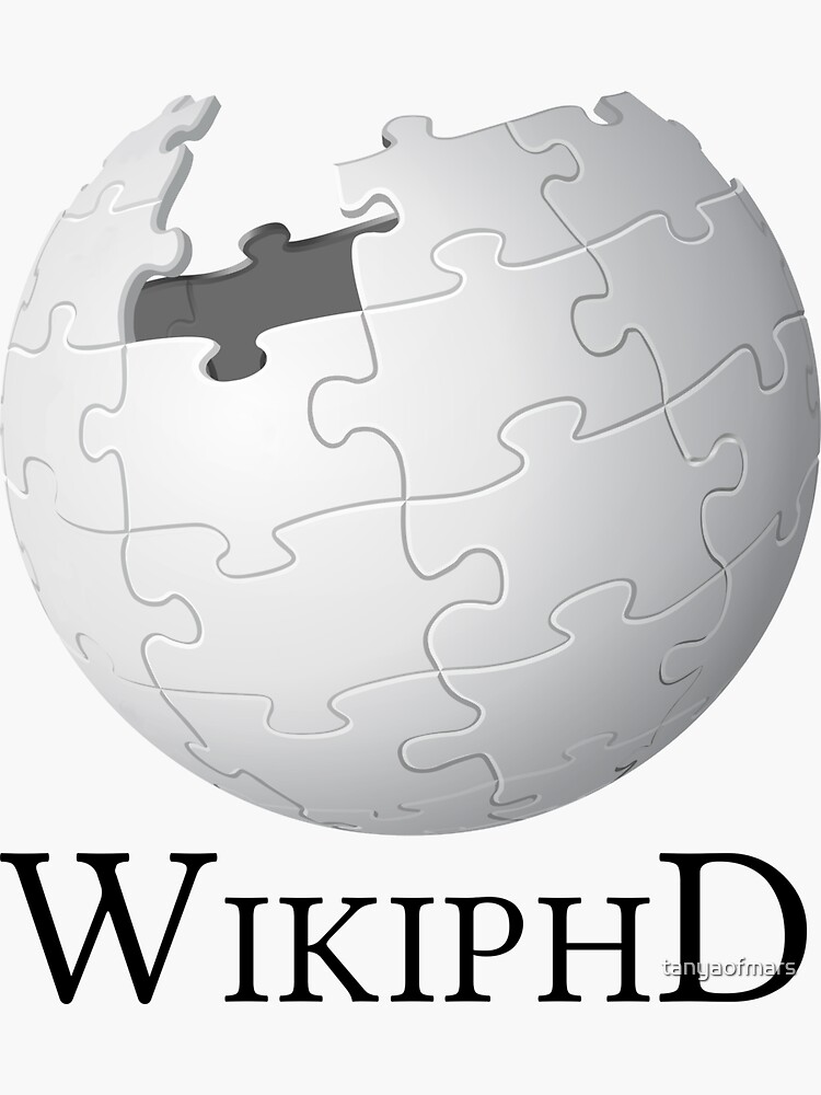 Thumbnail 3 of 3, Sticker, WikiPhD designed and sold by tanyaofmars.