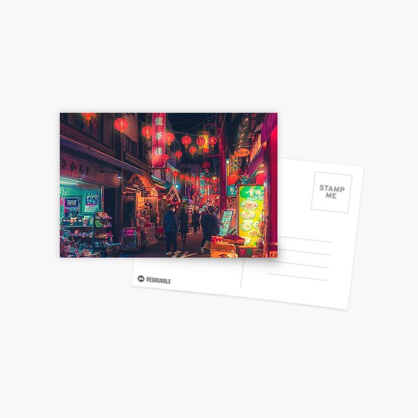 Chinatown - Yokohama Japan Night Photography Postcard