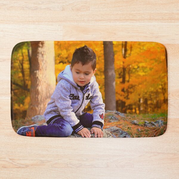 Item preview, Little Boy Playing in the Park in Autumn designed and sold by Yannik Hay.