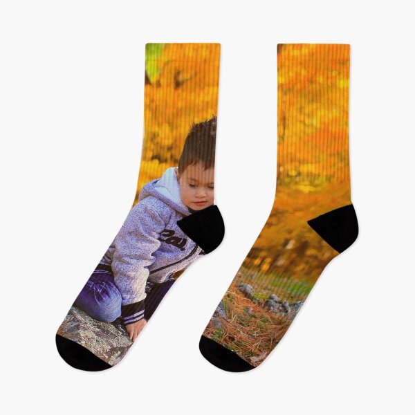 Item preview, Little Boy Playing in the Park in Autumn designed and sold by Yannik Hay.