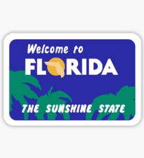 Welcome to Florida, Road Sign, USA Sticker