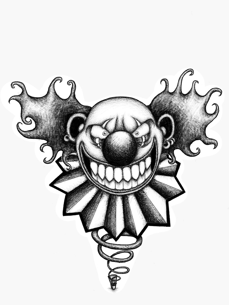 "Jack in the box / clown" Sticker by mileah Redbubble