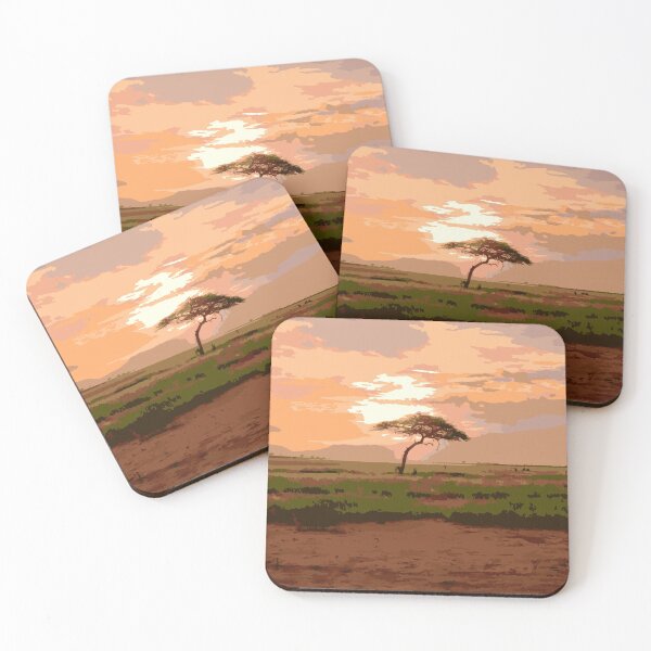 Item preview, Sunset on a Tree in the Grasslands designed and sold by animejones.