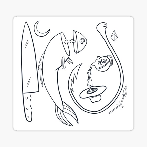 fish food Sticker