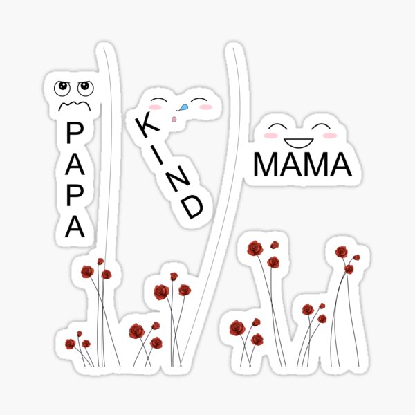 Artikel-Vorschau von Papa,Mama, Kind Aufteilung in Rosen gebettet, designt und verkauft von Theobald-Design.