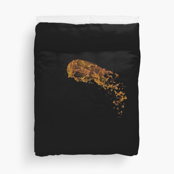 Abstract Molten Gold Duvet Cover