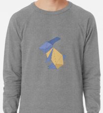 Zum Mond - Origami-Kaninchen Leichtes Sweatshirt
