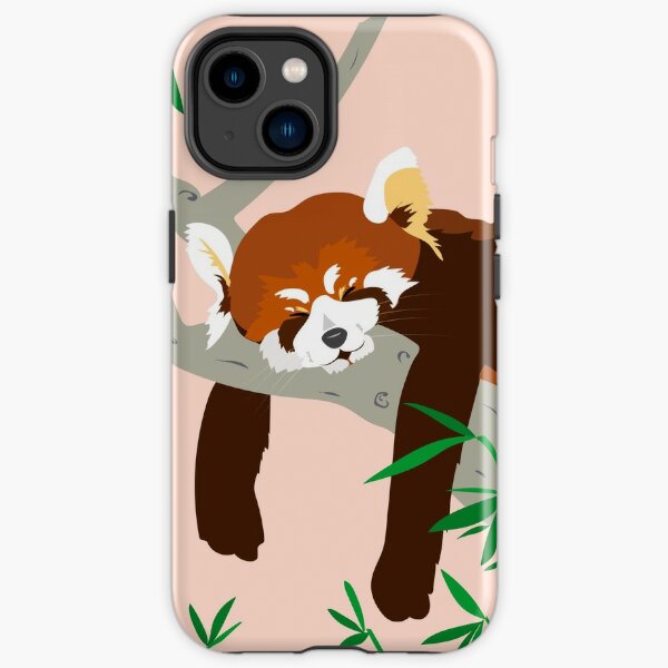 Lesser Panda / Red Panda Hanging Body iPhone Case by Yasmin Walji