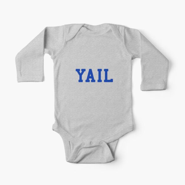 YAIL (blue letters) Long Sleeve Baby One-Piece