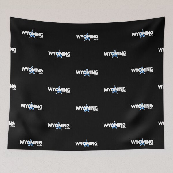 Item preview, Wyoming - America including Blue Star Background designed and sold by agsduy.