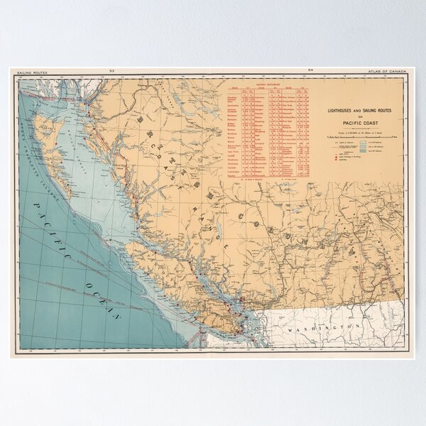 Item preview, Lighthouses and Sailing Routes of British Columbia designed and sold by BravuraMedia.